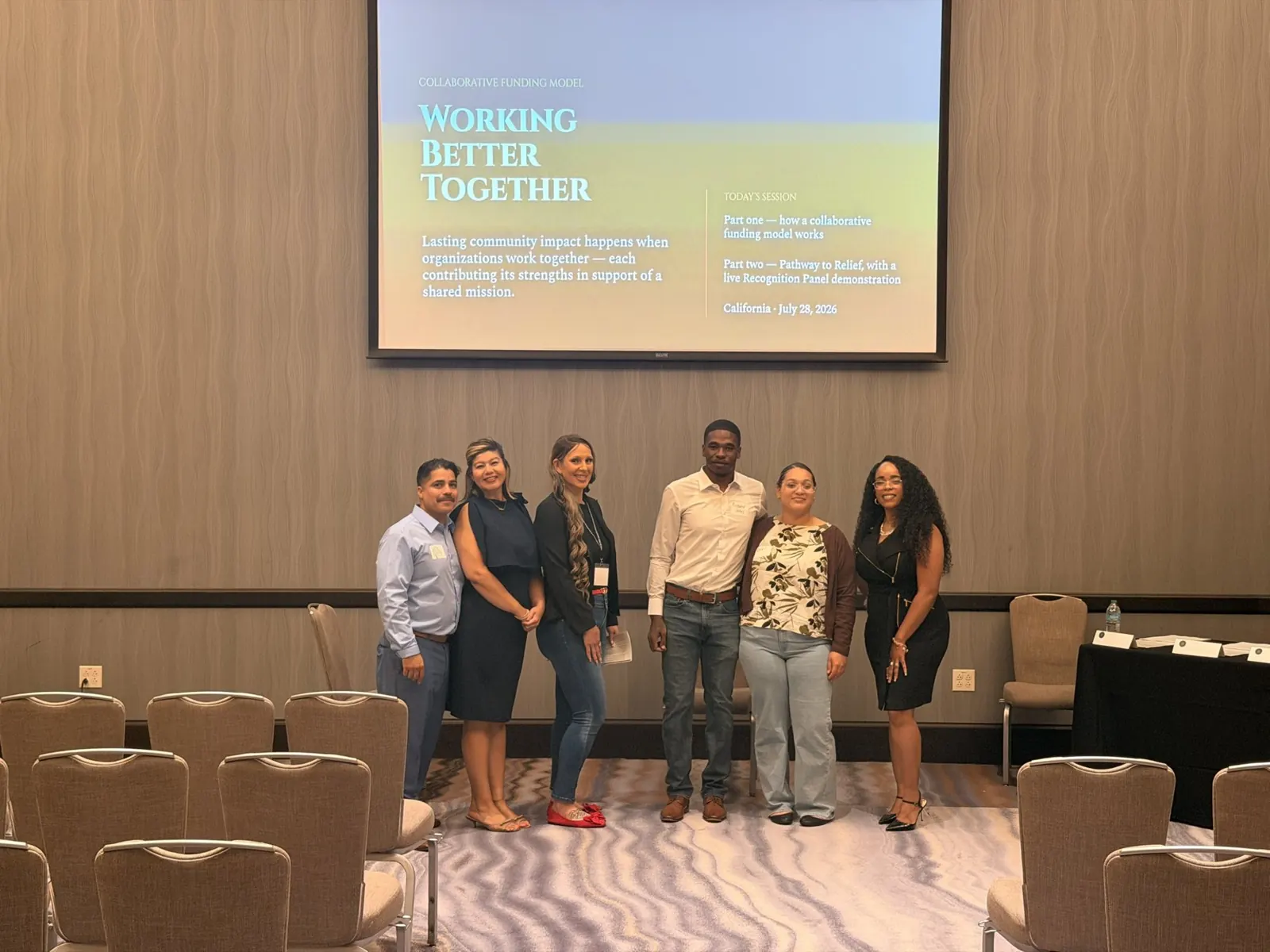 RJ with fellow presenters at the Side by Side Reentry and Workforce Development Conference